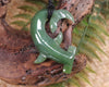 Hammerhead pendant carved from Inanga Pounamu - NZ Greenstone