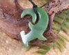 Hammerhead pendant carved from Inanga Pounamu - NZ Greenstone