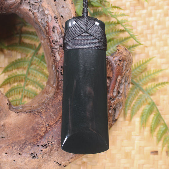 Toki carved from Australian Black Jade