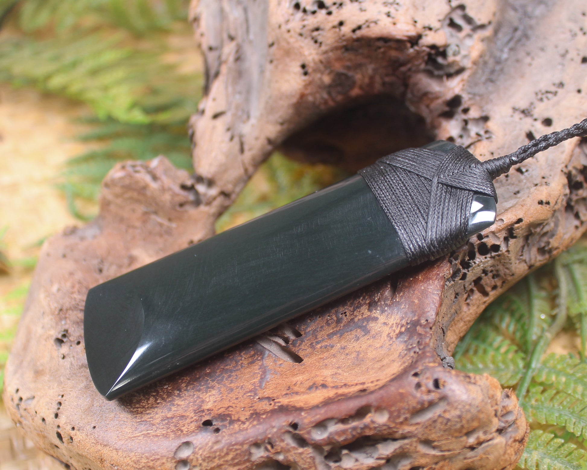 Toki carved from Australian Black Jade