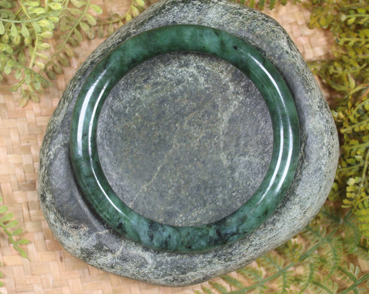 Bangle carved from Rimu Pounamu - NZ Greenstone