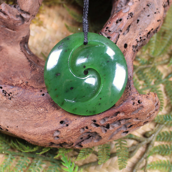 Koru carved from Hapopo Pounamu - NZ Greenstone