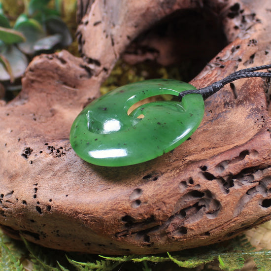 Koru carved from Hapopo Pounamu - NZ Greenstone