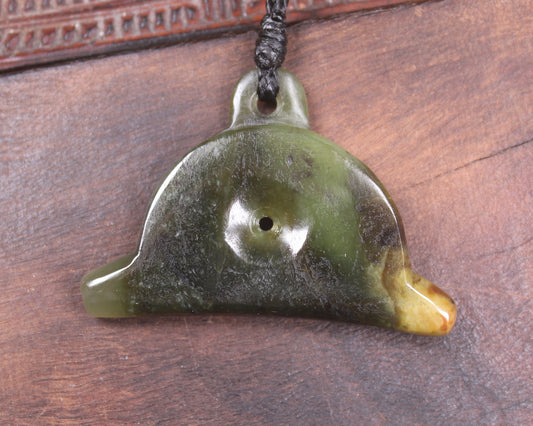 NZ Greenstone Shepards Dog Whistle Flower Jade Pounamu