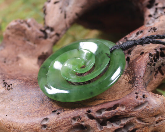 Koru carved from Hapopo Pounamu - NZ Greenstone