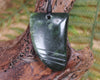 Taniwha Tooth or Niho carved from Kawakawa Pounamu - NZ Greenstone