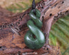 Twist carved from Kawakawa Pounamu - NZ Greenstone