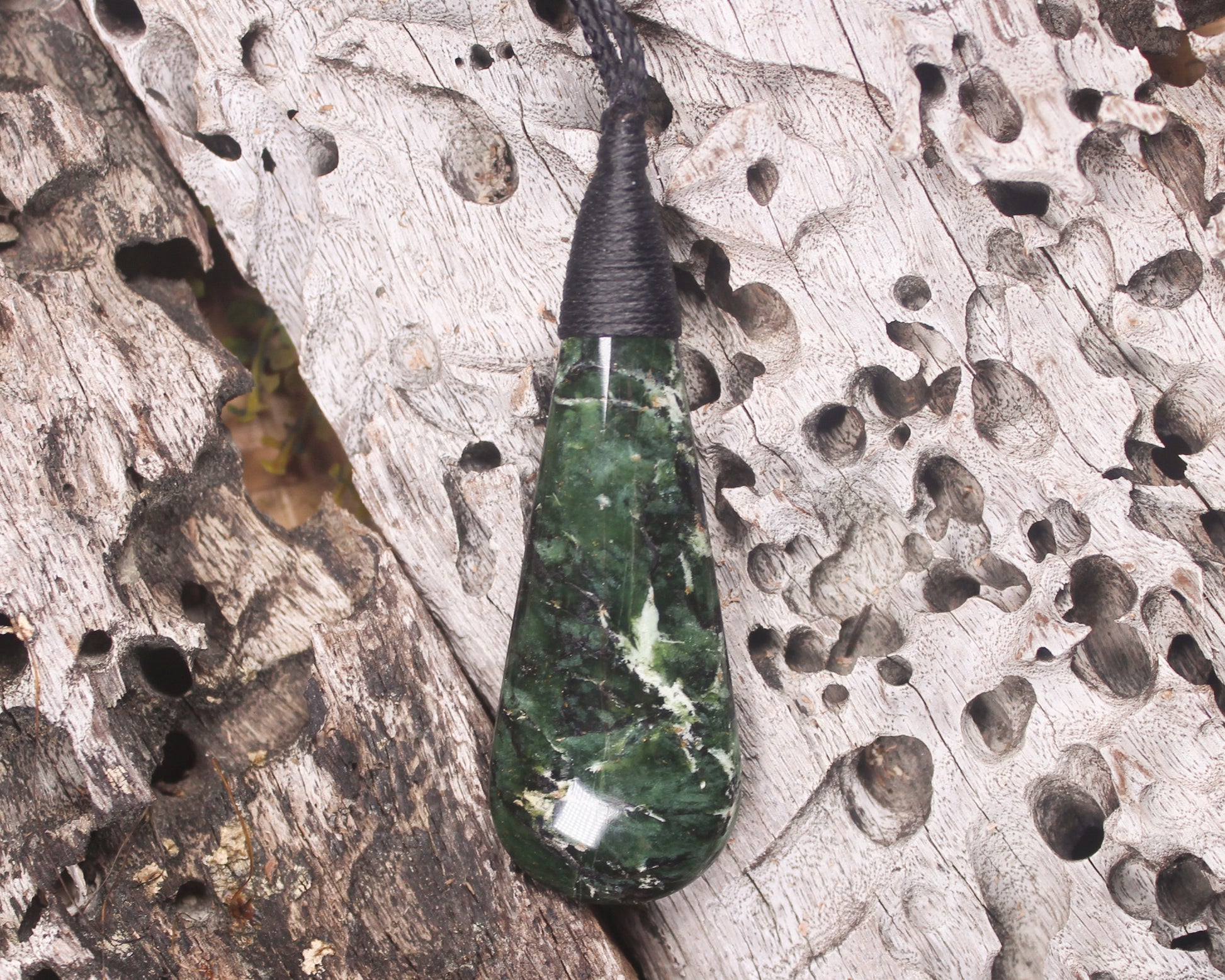 Roimata Teardrop carved from Douglas Creek Pounamu - NZ Greenstone