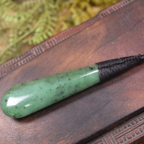 Roimata Teardrop carved from Hapopo Pounamu - NZ Greenstone
