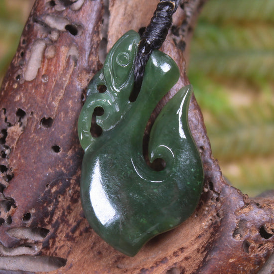 Manaia carved from Kawakawa Pounamu - NZ Greenstone