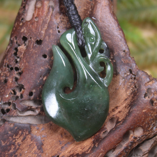 Manaia carved from Kawakawa Pounamu - NZ Greenstone