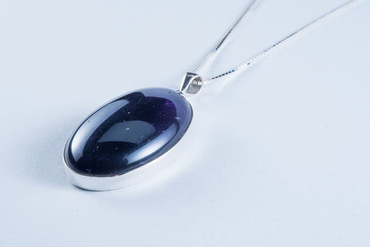 Amethyst Sterling Silver Pendant (A079)