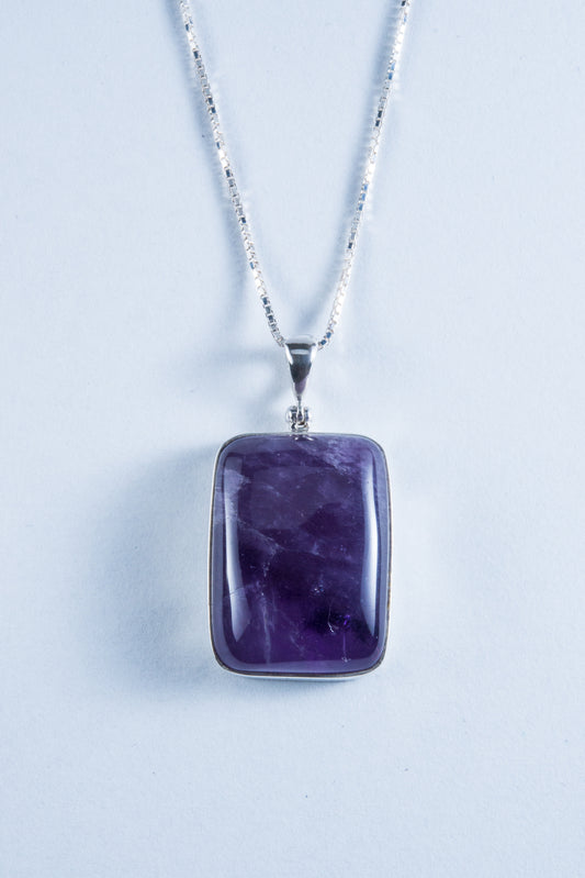 Amethyst Sterling Silver Pendant
