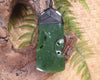 Manaia Toki or Adze Pendant carved from Kawakawa Pounamu - NZ Greenstone