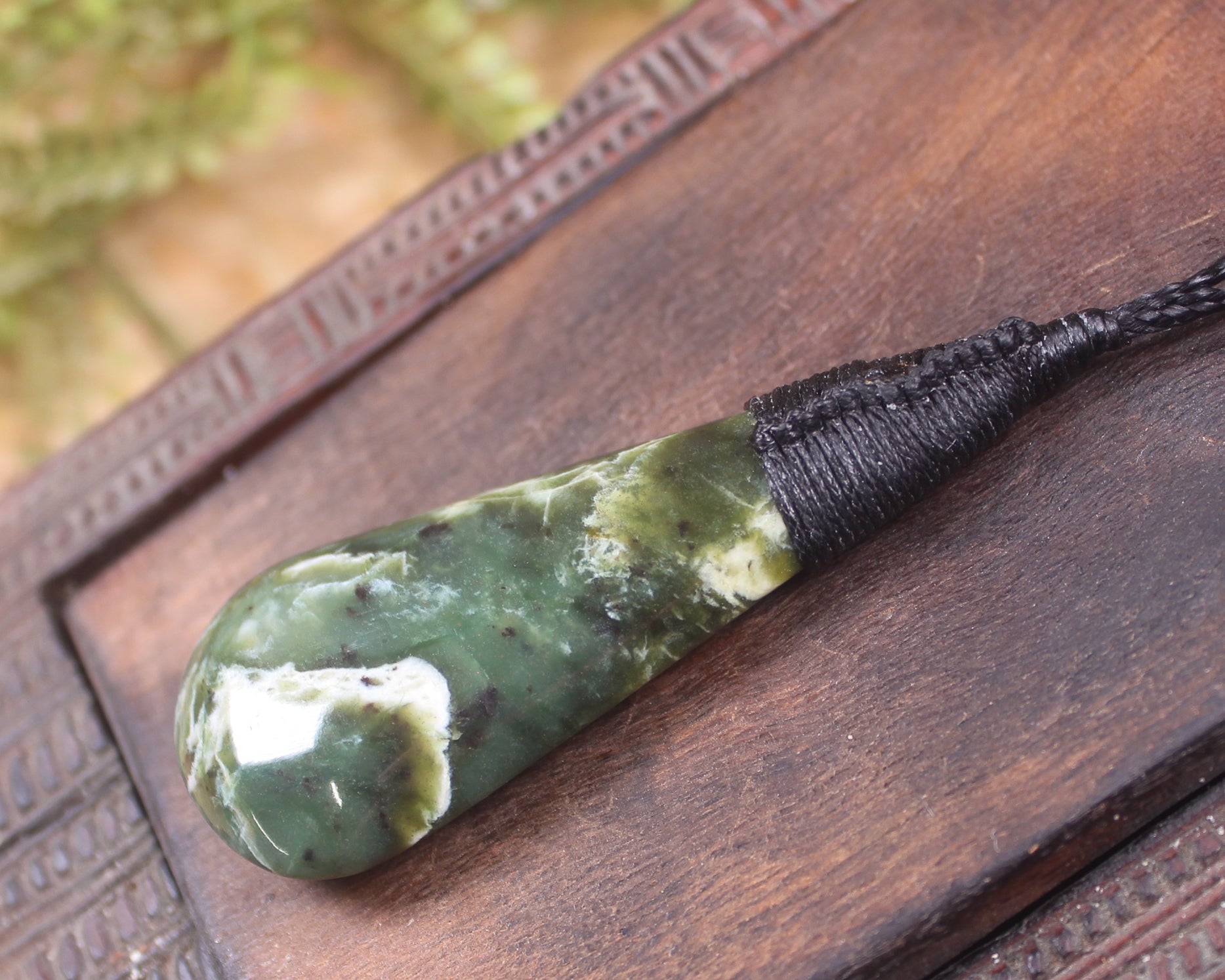 Roimata Teardrop carved from Hapopo Pounamu - NZ Greenstone