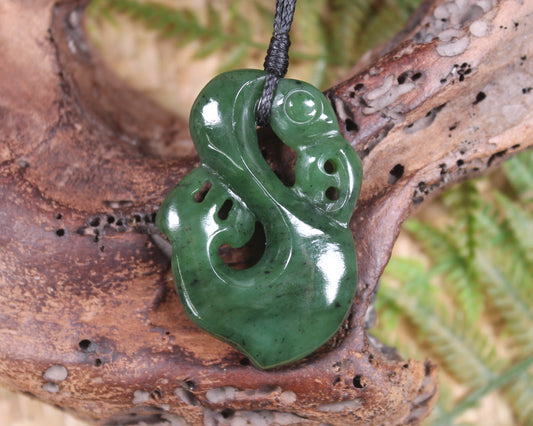 Manaia carved from Hapopo Pounamu - NZ Greenstone