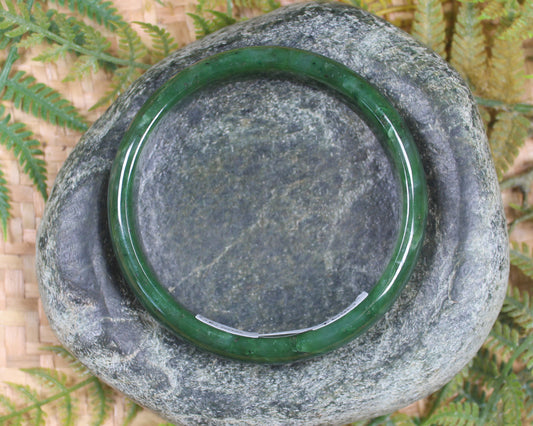 Bangle carved from Hapopo Pounamu - NZ Greenstone