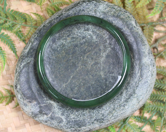 Bangle carved from Hapopo Pounamu - NZ Greenstone