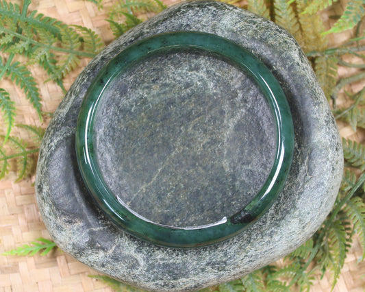 Bangle carved from Hapopo Pounamu - NZ Greenstone