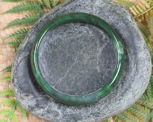 Bangle carved from Hapopo Pounamu - NZ Greenstone