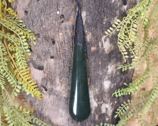 Kawakawa Pounamu Roimata Pendant - NZ Greenstone