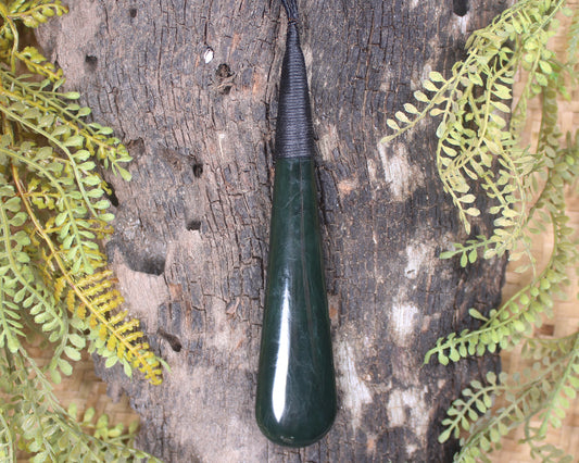 Kawakawa Pounamu Roimata Pendant - NZ Greenstone