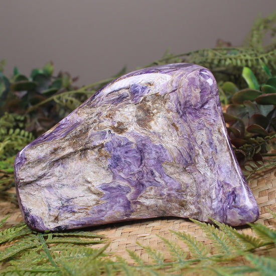 Freeform Sculpture carved from Russian Charoite