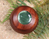 Wooden container with Inanga 
Pounamu set into lid - NZ Greenstone