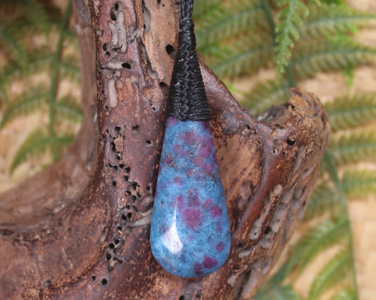Kyanite with Ruby Roimata Pendant