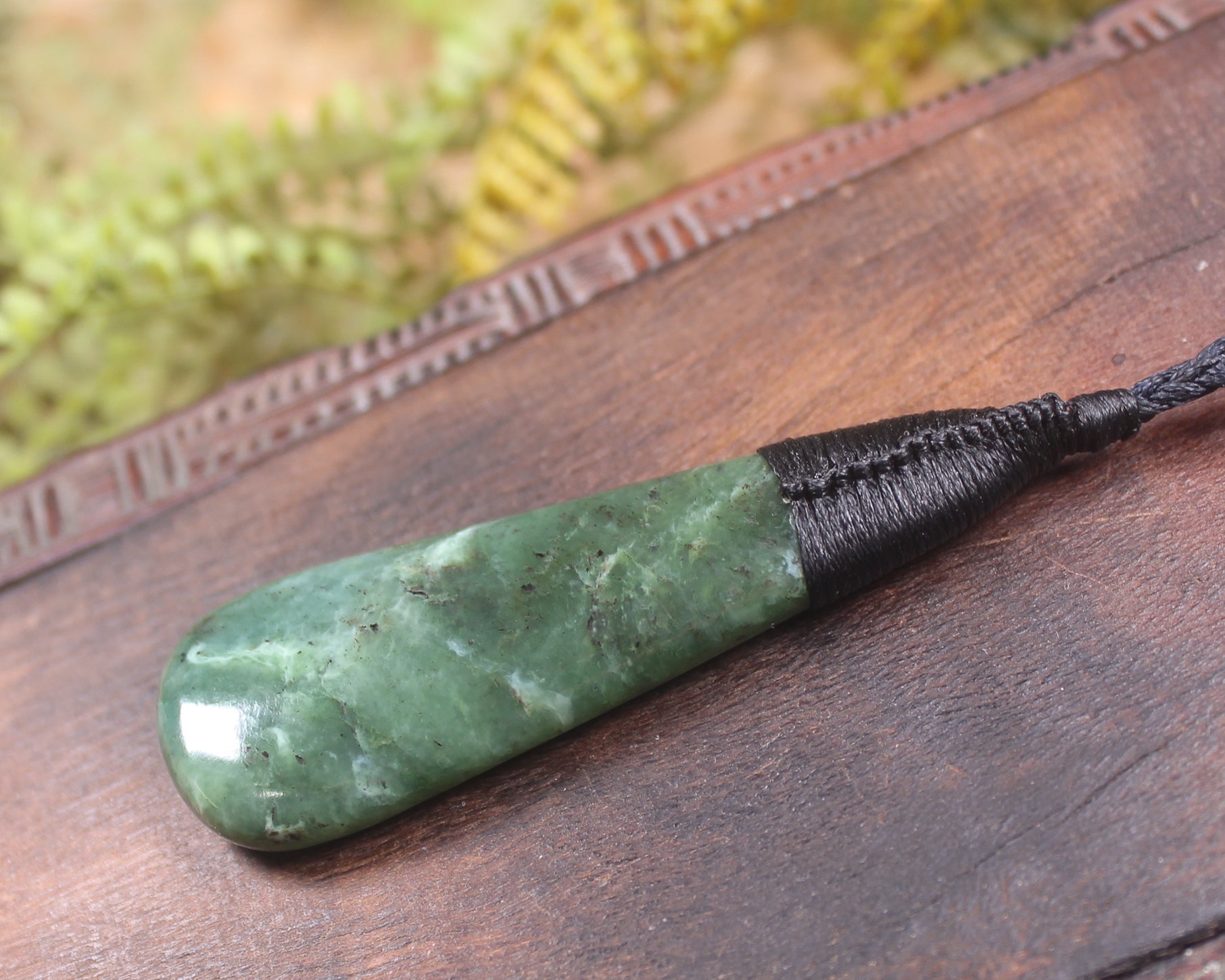 Roimata Teardrop carved from Hapopo Pounamu - NZ Greenstone