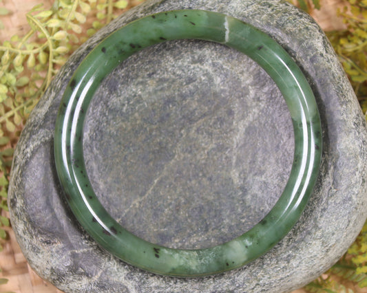 Bangle carved from Hapopo Pounamu - NZ Greenstone