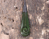 Roimata or Teardop with Koru carved from Kawakawa Pounamu - NZ Greenstone