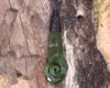 Roimata or Teardop with Koru carved from Rimu Pounamu - NZ Greenstone