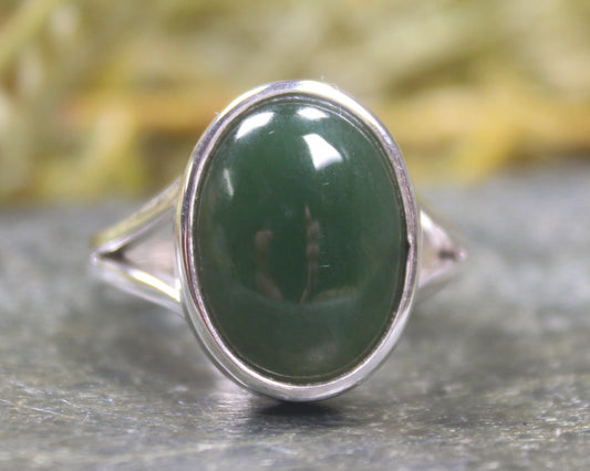 NZ Greenstone Sterling Silver S10 (BM230) Kawakawa Pounamu