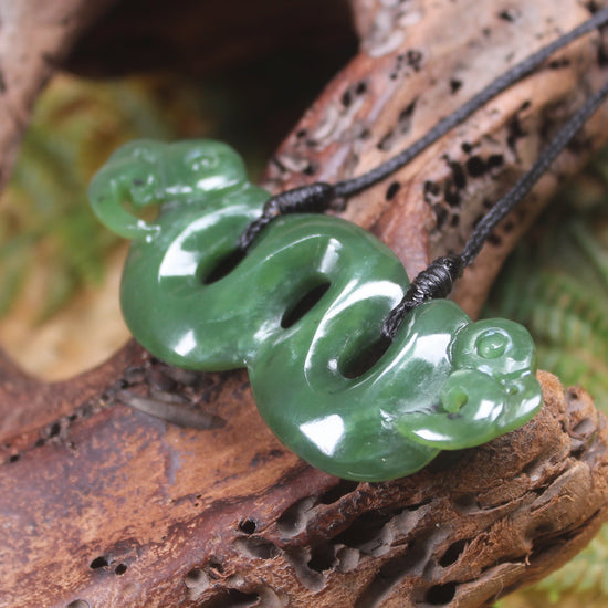 Pekapeka Pendant carved from Hapopo Pounamu - NZ Greenstone