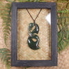 Framed Hapopo Pounamu Manaia Pendant - NZ Greenstone