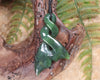 Whale tail carved from Hapopo Pounamu - NZ Greenstone