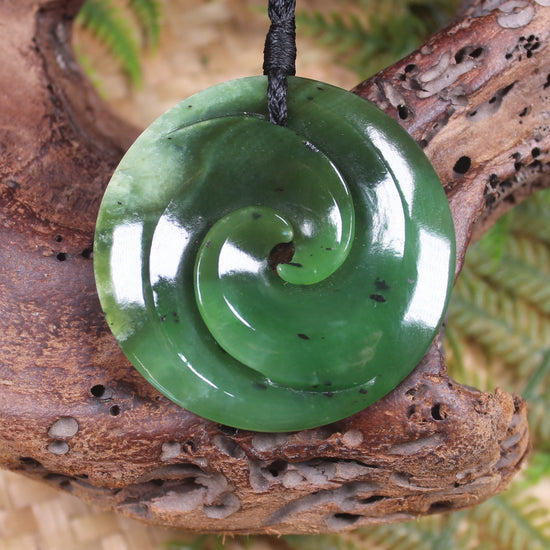 Koru carved from Hapopo Pounamu - NZ Greenstone