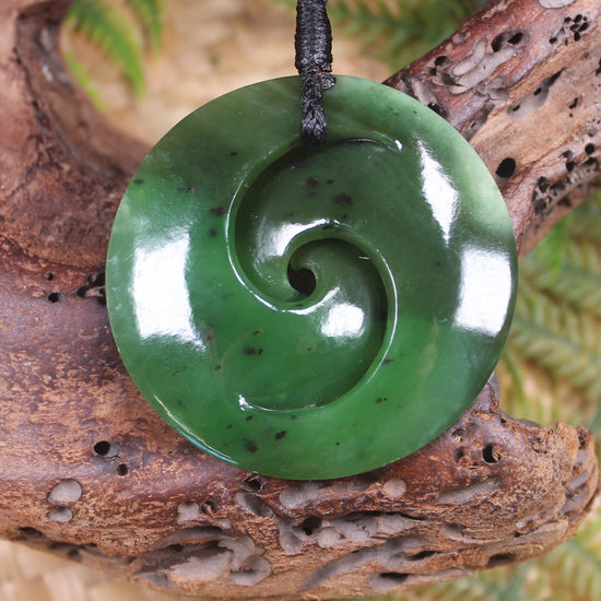 Koru carved from Hapopo Pounamu - NZ Greenstone