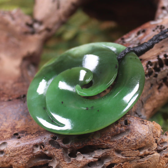 Koru carved from Hapopo Pounamu - NZ Greenstone