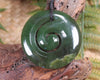 Koru pendant carved from Kawakawa Pounamu - NZ Greenstone