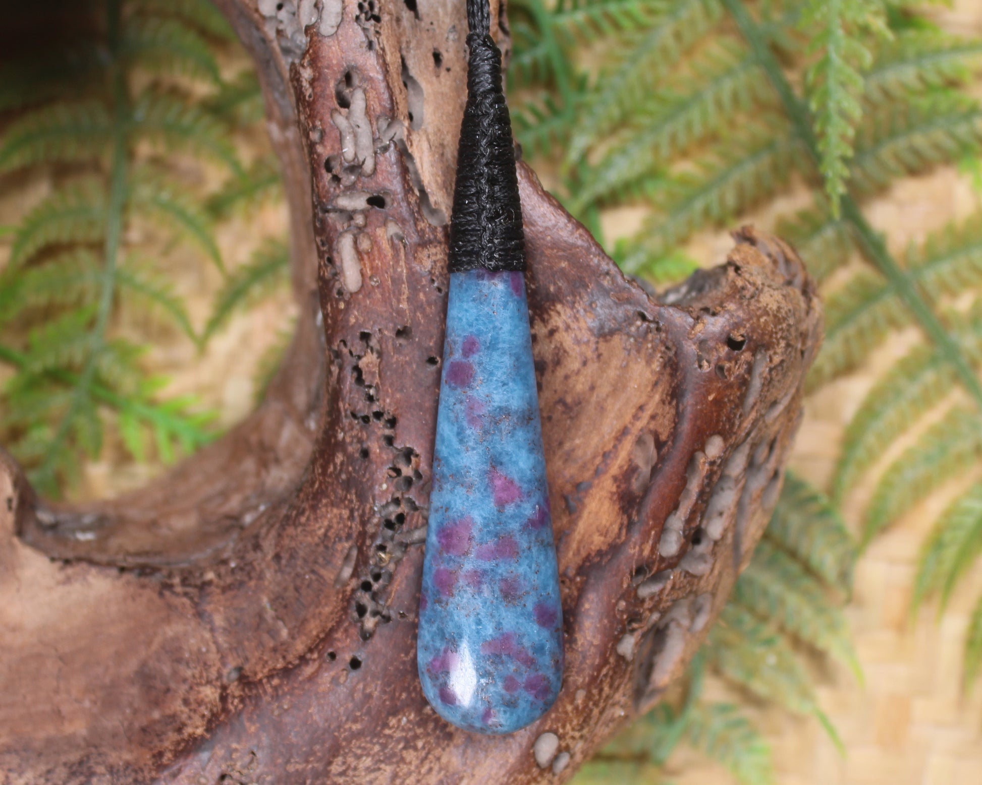 Kyanite with Ruby Roimata Pendant