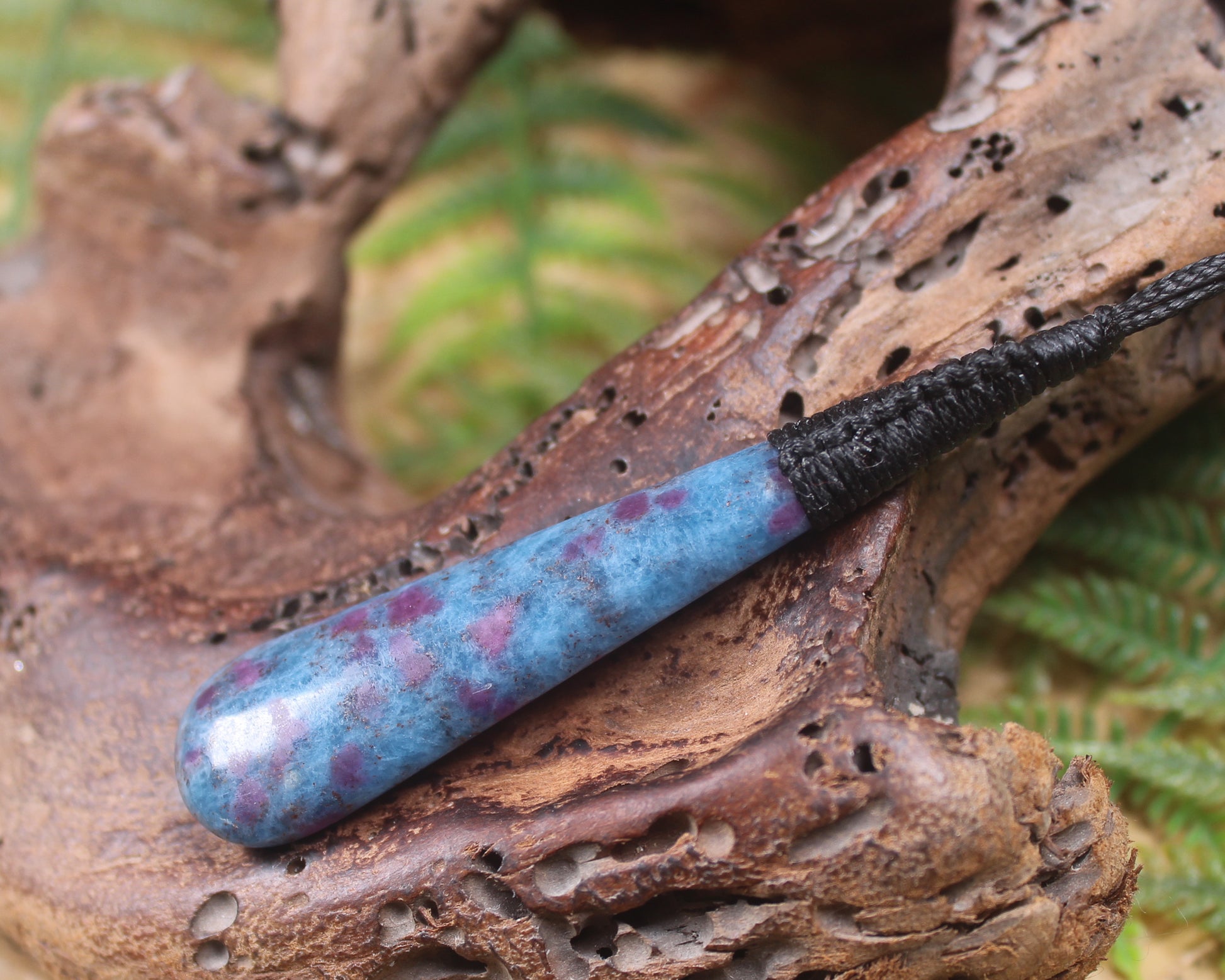 Kyanite with Ruby Roimata Pendant