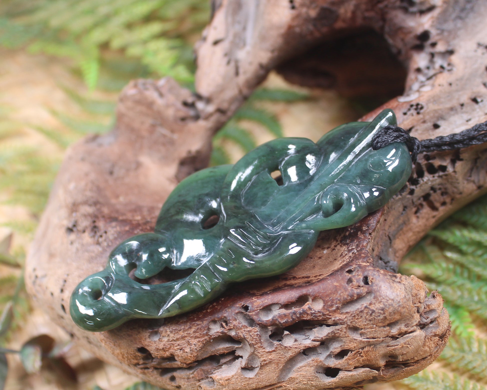 Manaia carved from Hapopo Pounamu - NZ Greenstone