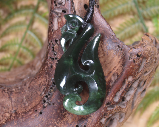 Manaia carved from Kawakawa Pounamu - NZ Greenstone