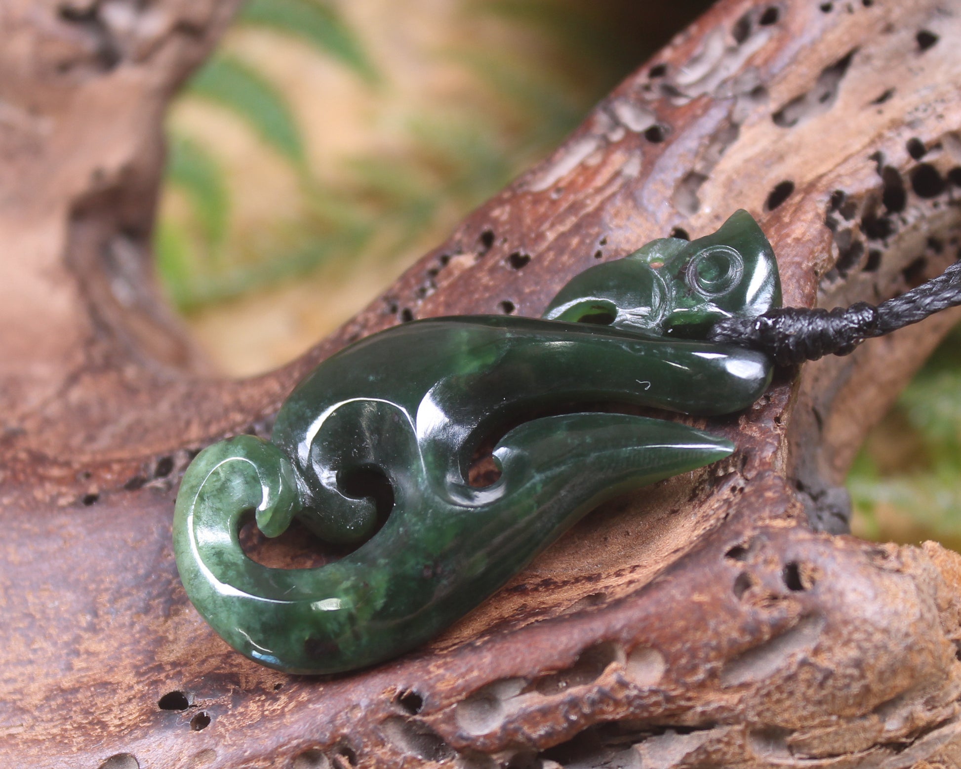 Manaia carved from Kawakawa Pounamu - NZ Greenstone