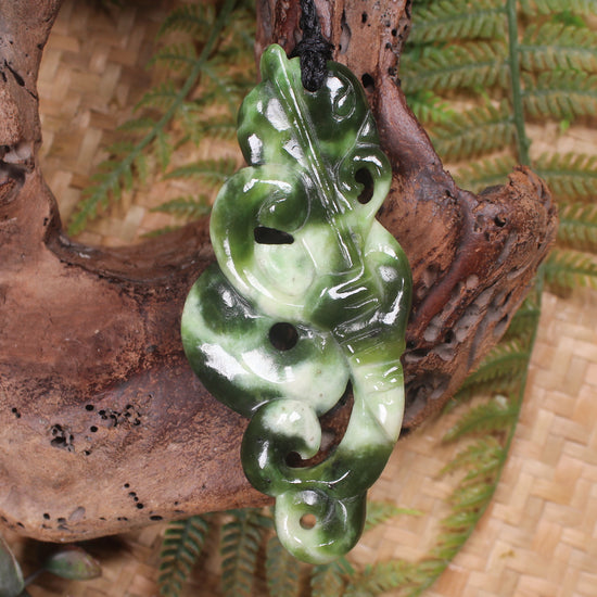 Manaia carved from Hapopo Pounamu - NZ Greenstone