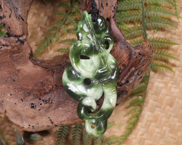 Manaia carved from Hapopo Pounamu - NZ Greenstone