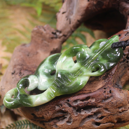 Manaia carved from Hapopo Pounamu - NZ Greenstone