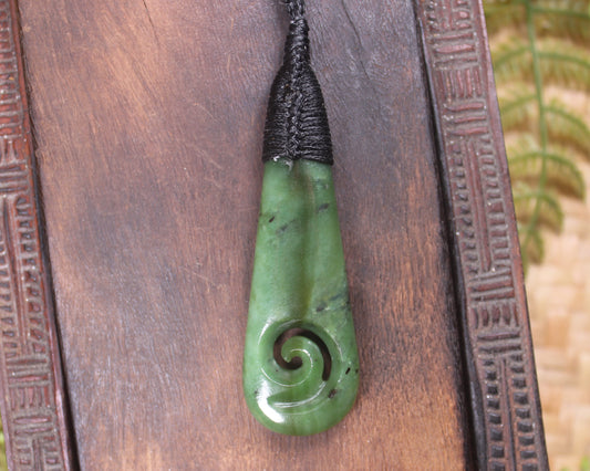 Roimata with Koru Pounamu Pendant - NZ Greenstone
